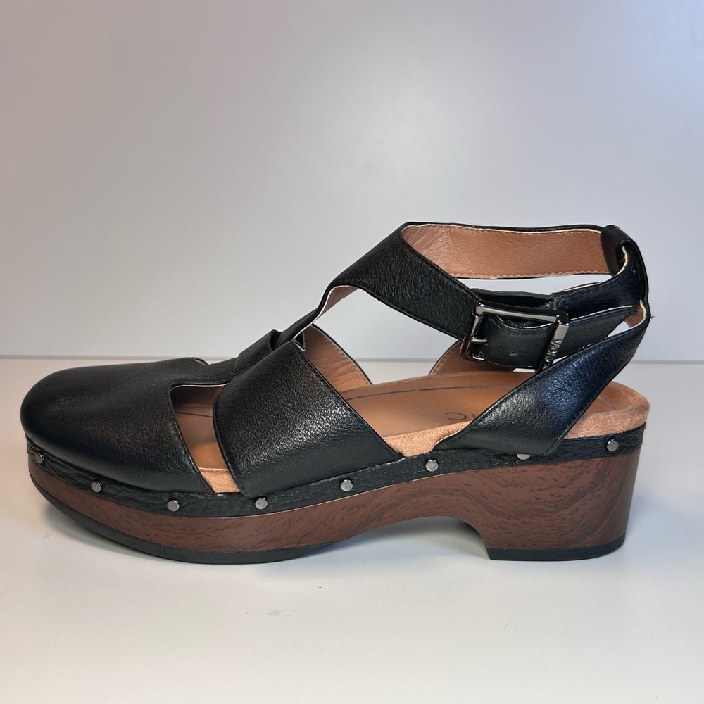 Vionic Faye Clog Size 7 Leather T-Strap Comfort Arch Support EUC - Picture 4 of 9